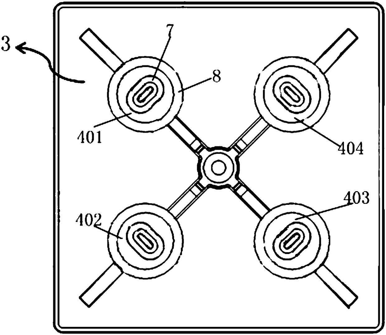 Integrated four-point differential feed low-profile dual-polarized oscillator unit and base station antenna