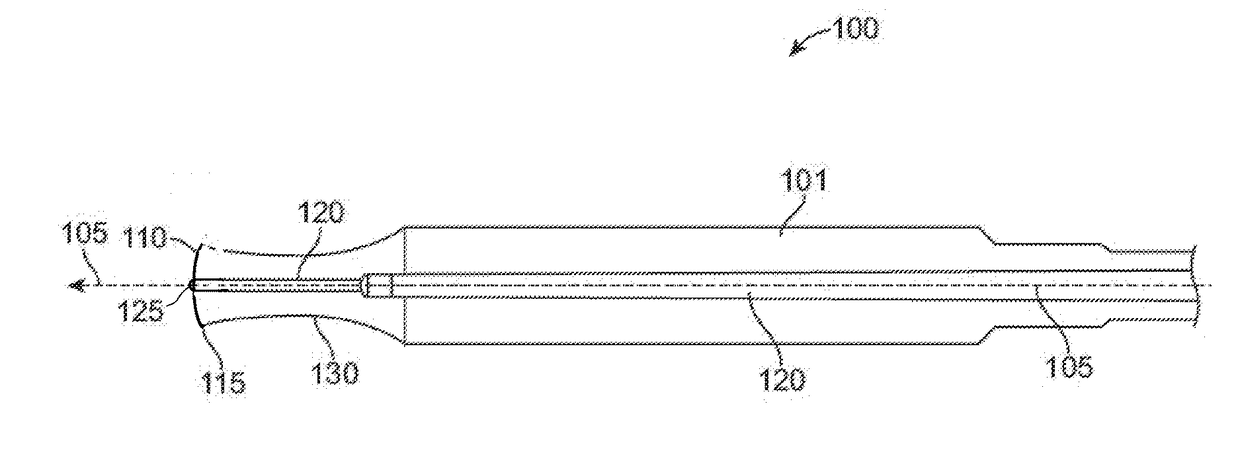 Convex contact probe for the delivery of laser energy