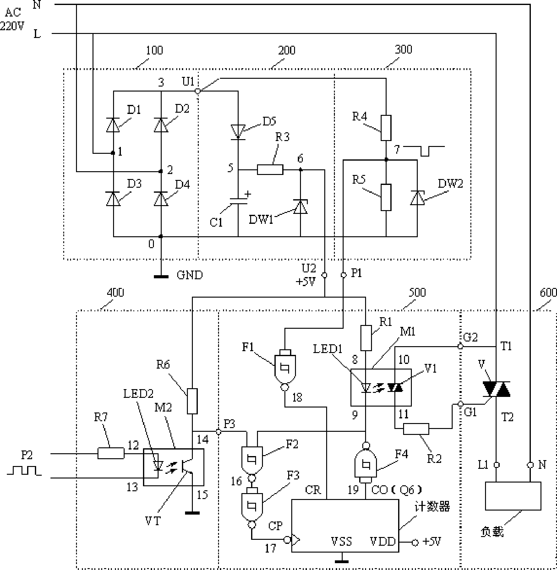 Bidirectional thyristor trigger circuit and method