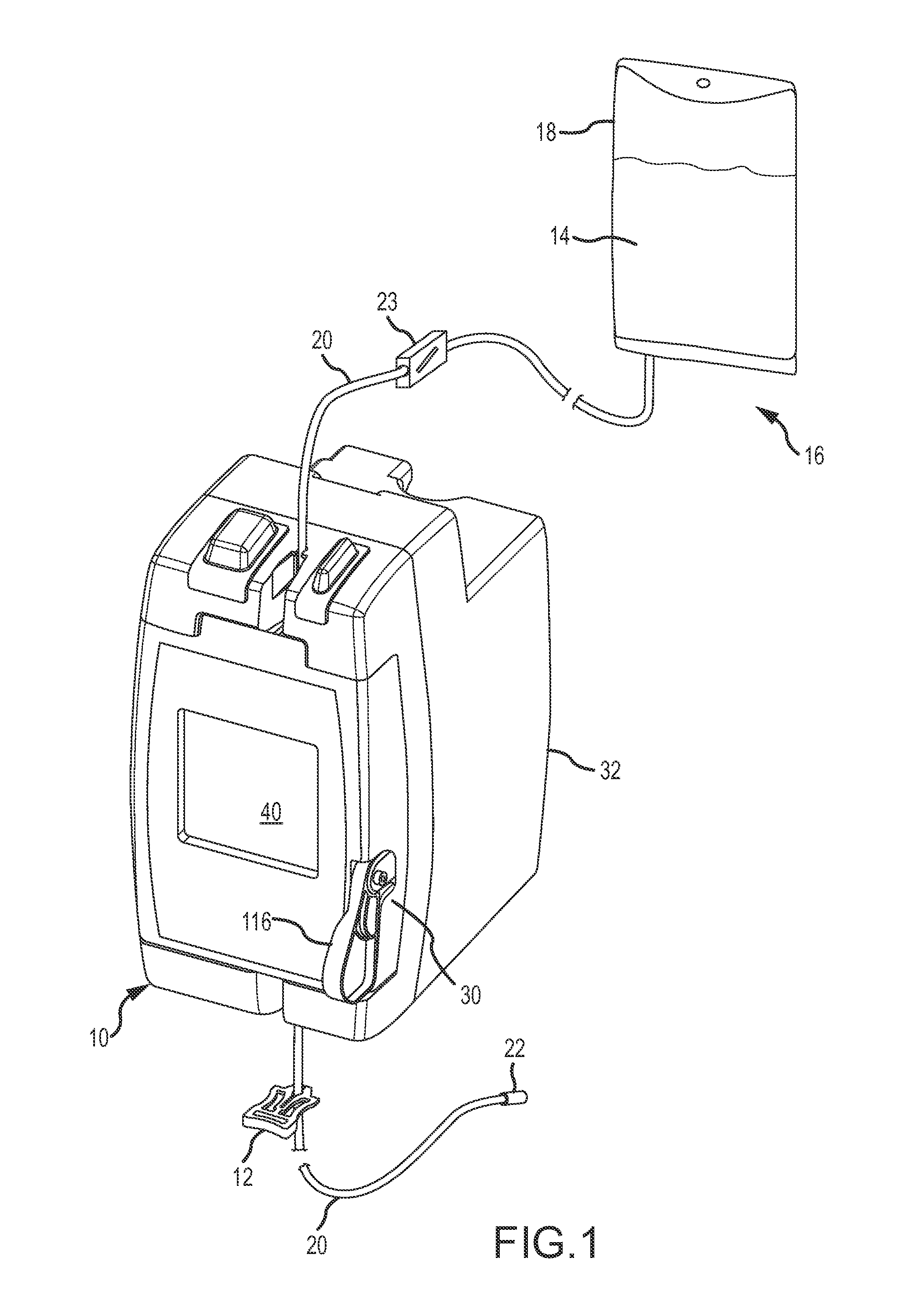 Infusion pump and slide clamp apparatus and method