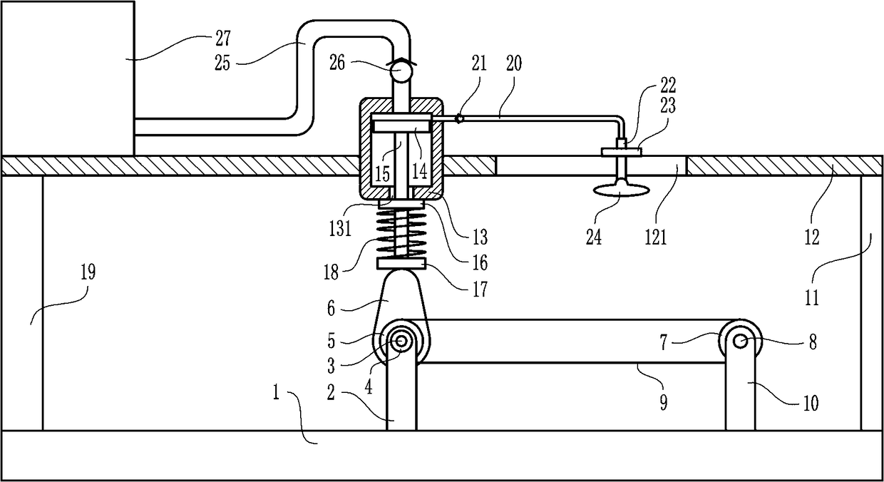 Oil-spraying rust preventing device for mechanical component