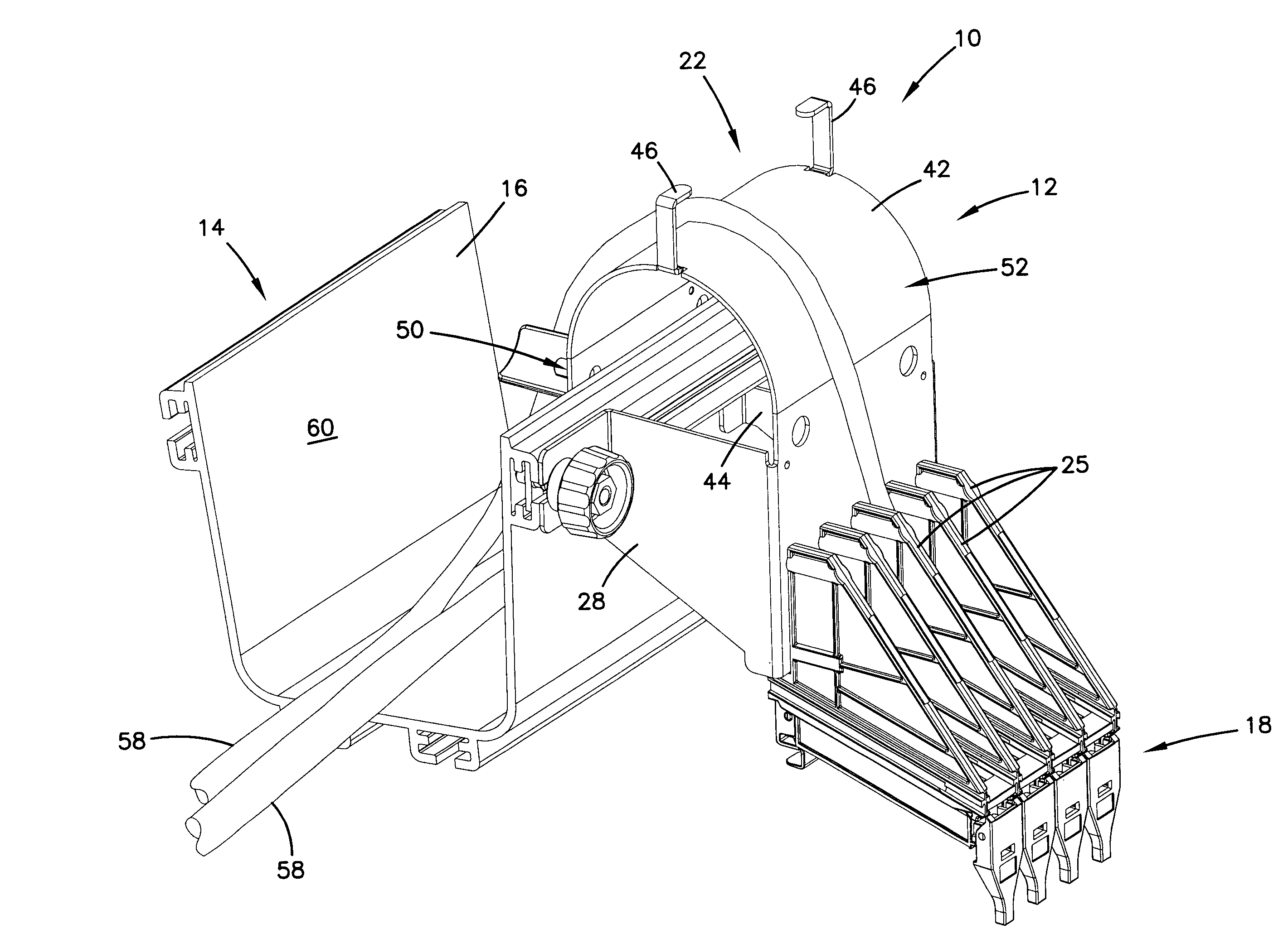 Overhead cable termination arrangement