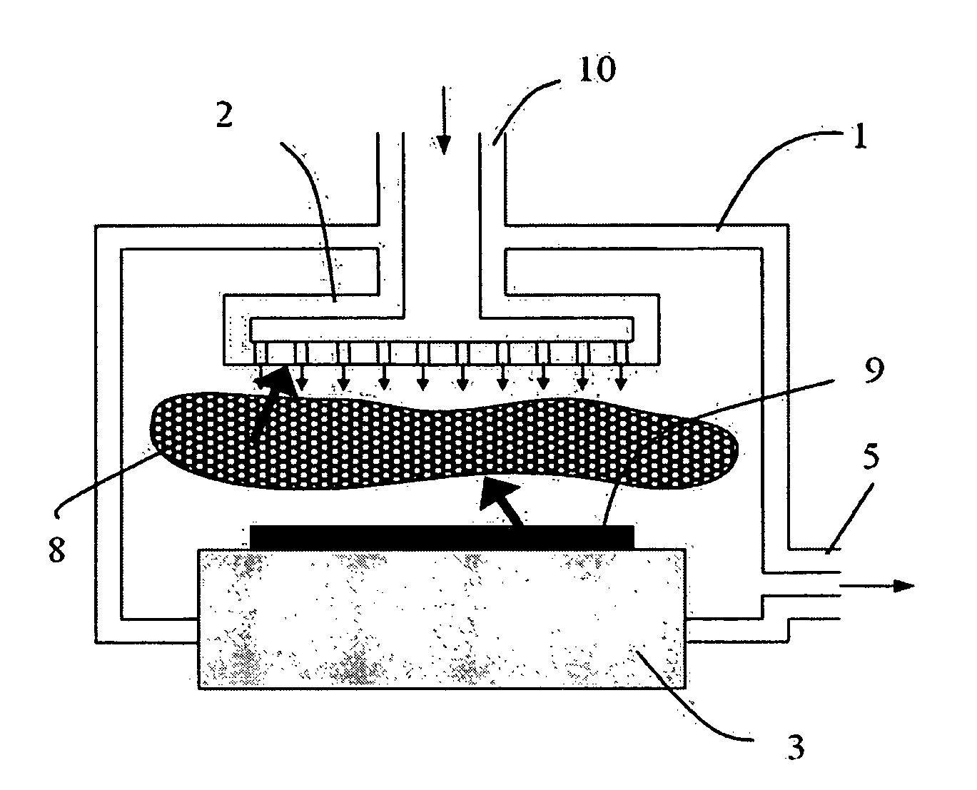 Method for chemical vapor deposition (CVD) with showerhead and method thereof