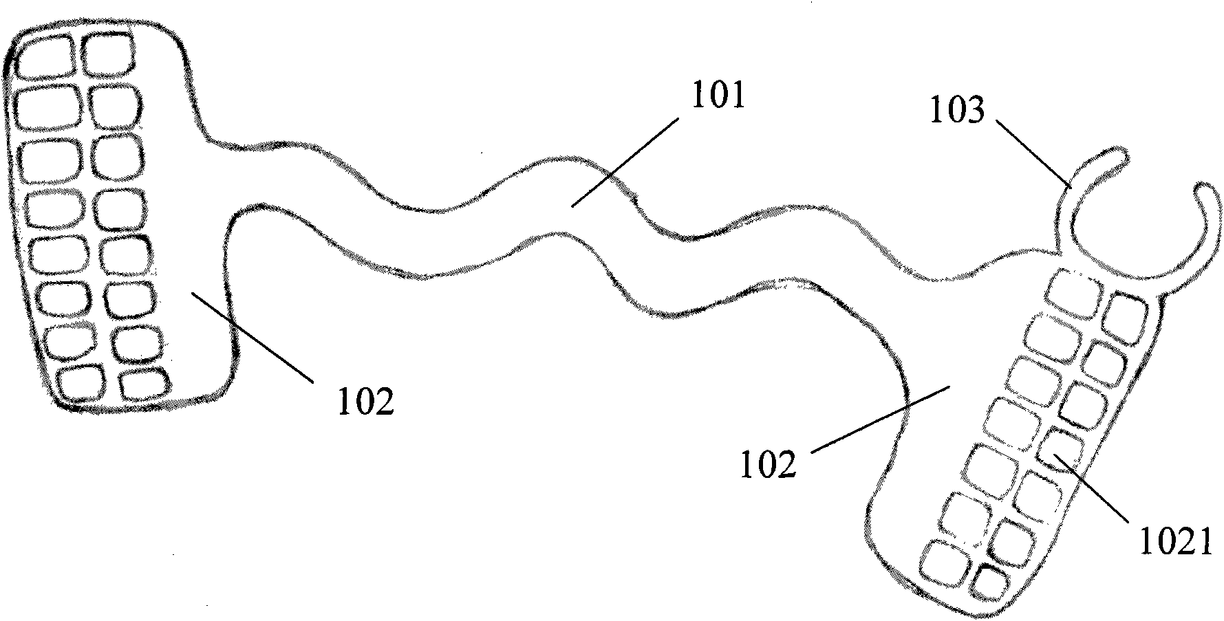 Movable denture stent made of medical pure titanium metal