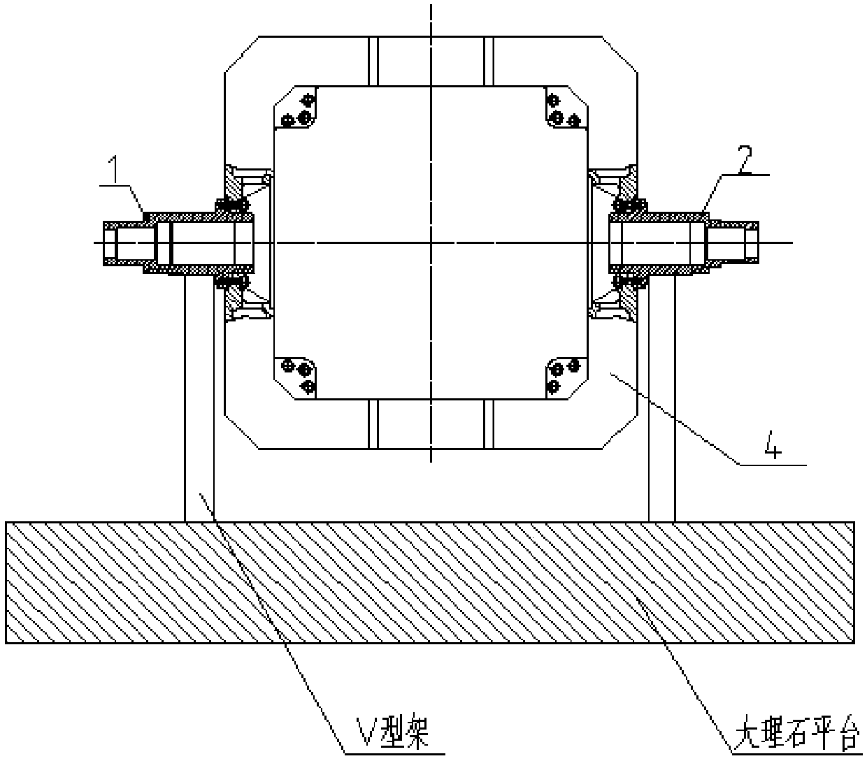 Assembling method for inner frame assembly of three-axis rotary table