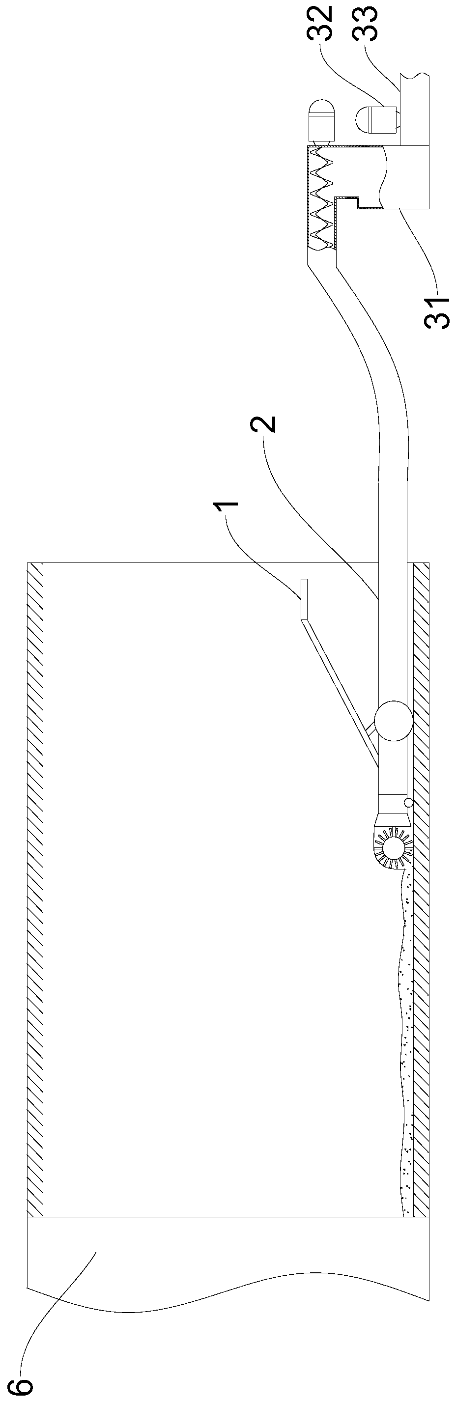 Soil pressure balance shield machine shield tail quick slag removal device