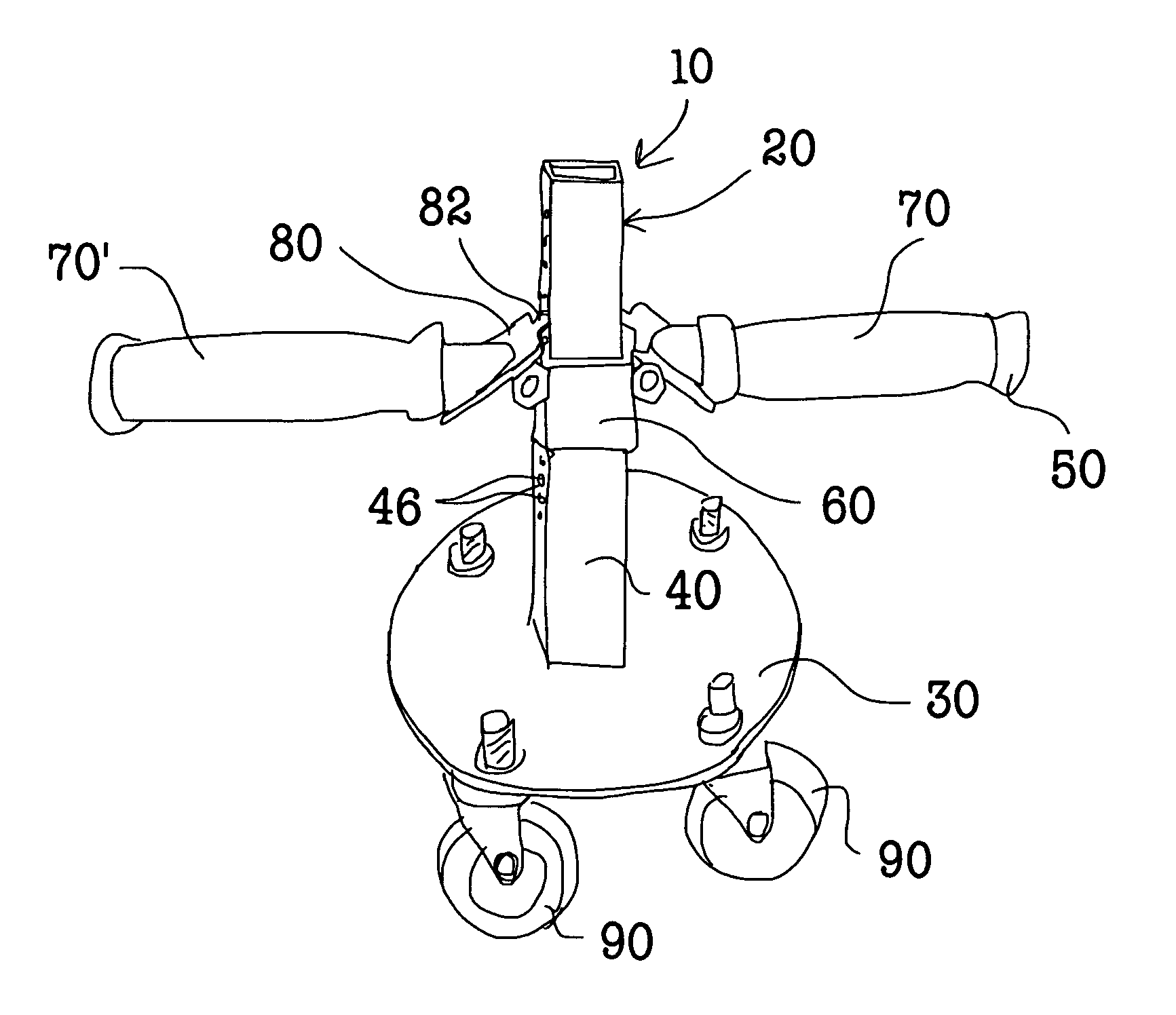 Handle mechanism for squat plate lifting