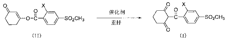 Composite method of triketone compound