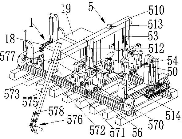 Stone pulling-discharging multi-functional intelligent device