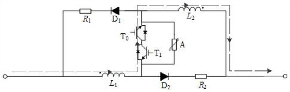 Inductive coupling type direct-current fault current limiter and control method thereof