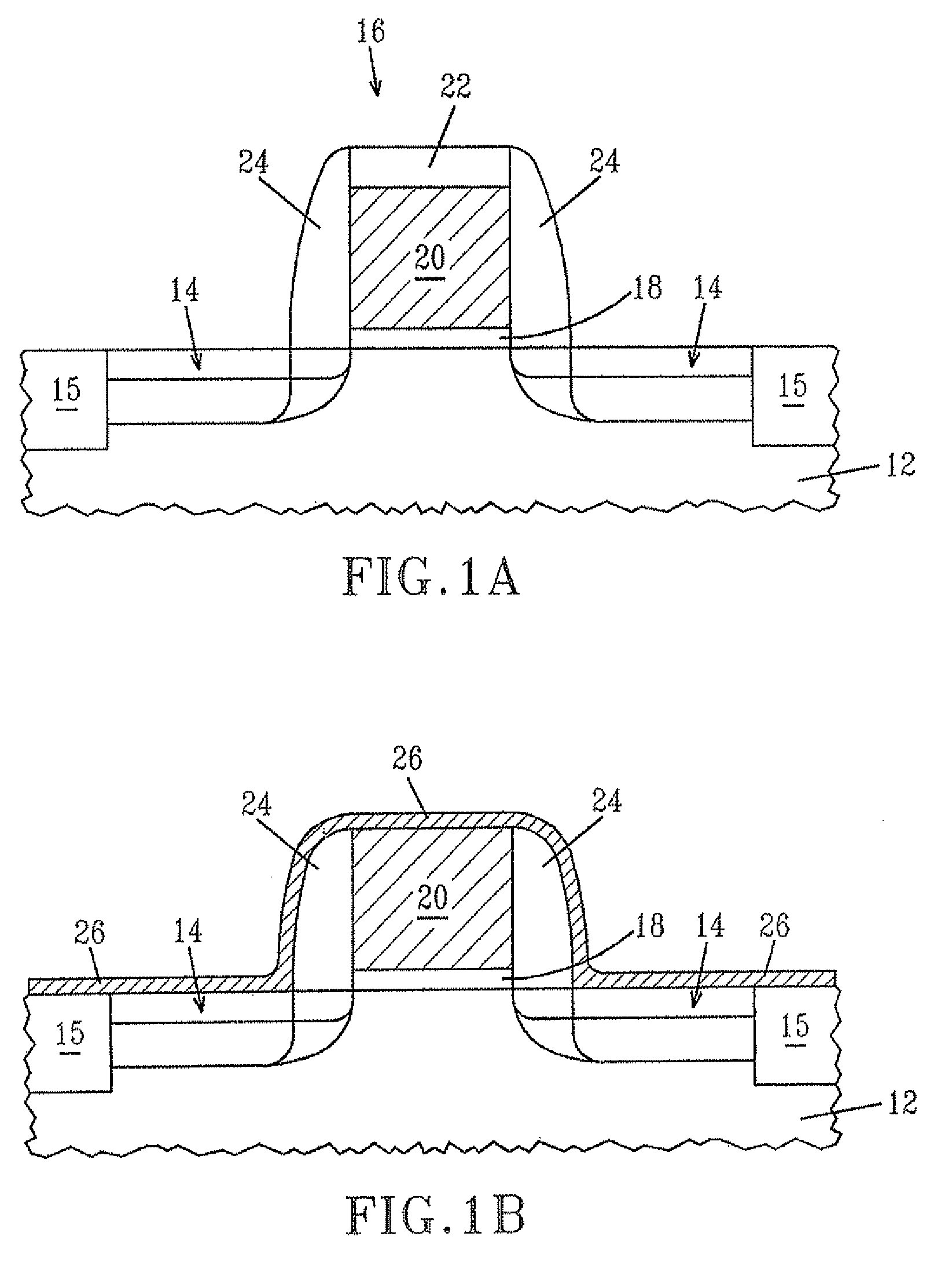 Method and process for forming a self-aligned silicide contact