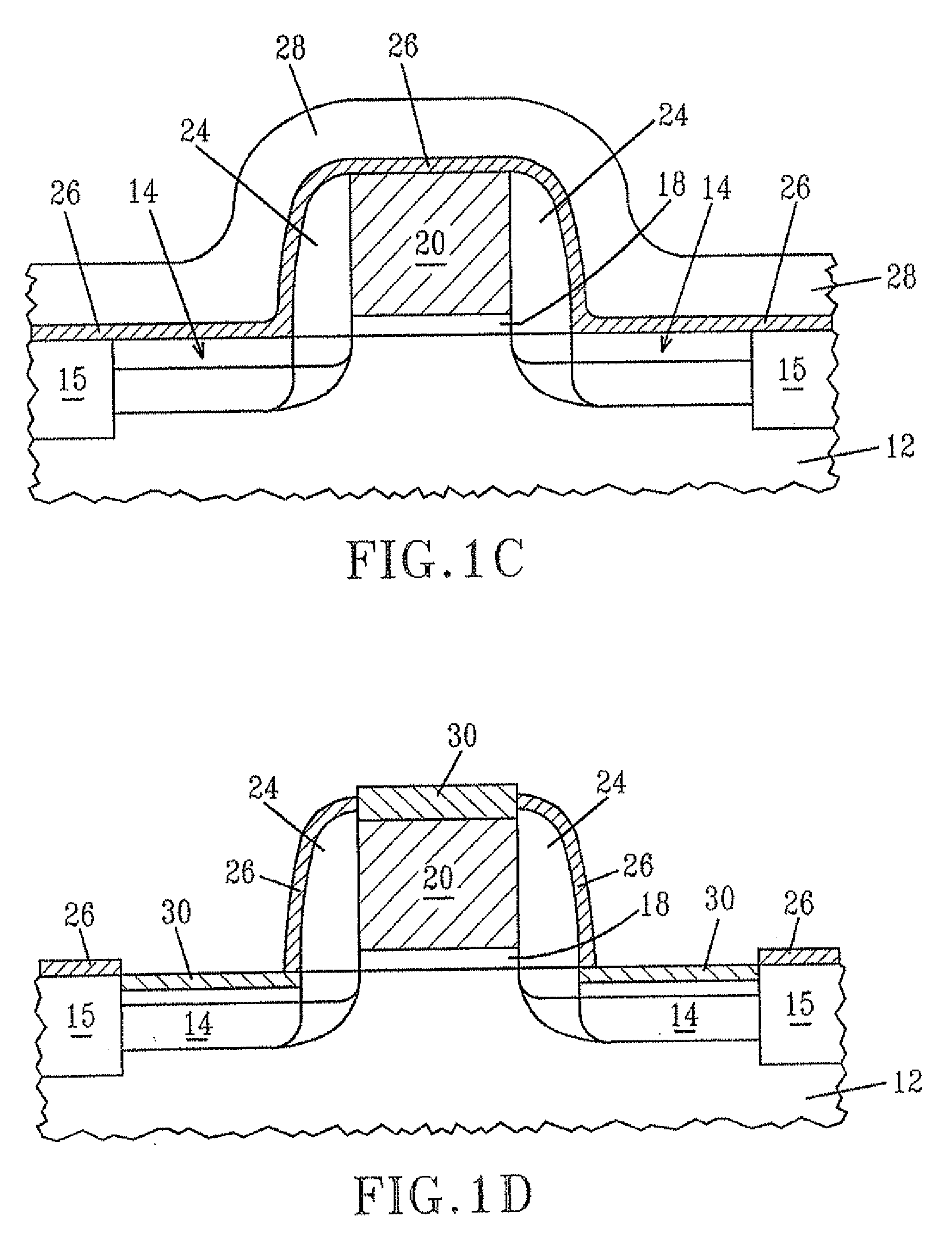 Method and process for forming a self-aligned silicide contact