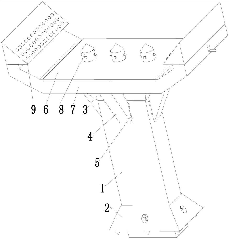 Reinforced steel structure bridge prefabricated assembly