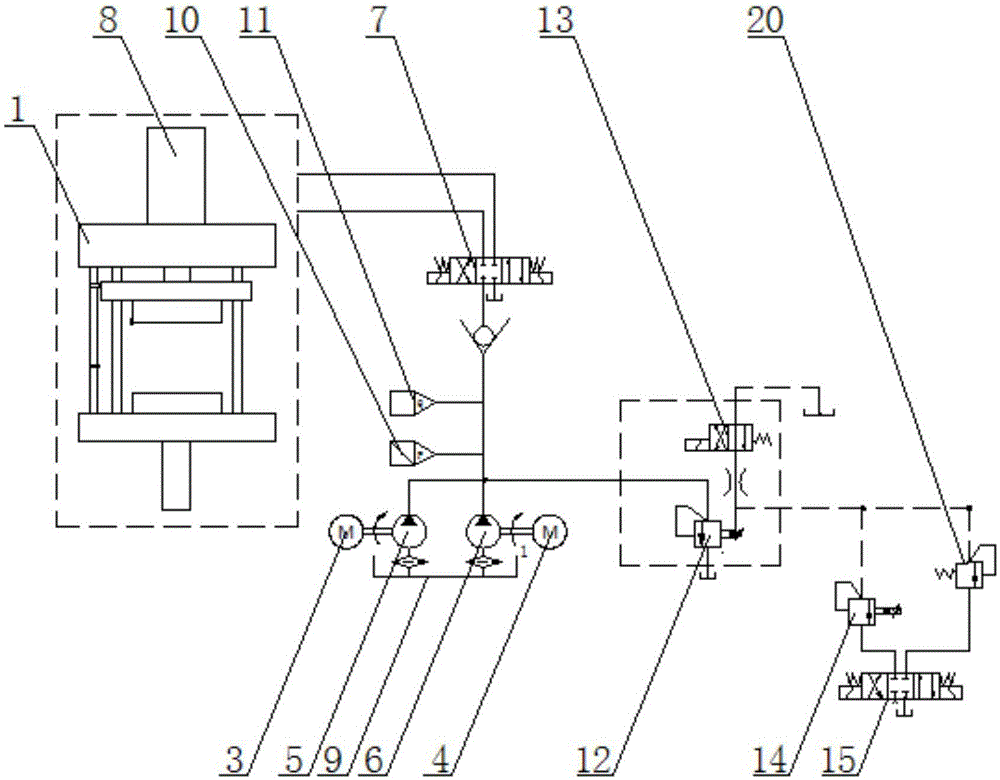 PLC control system and method of servo energy-saving control system of ceramic press