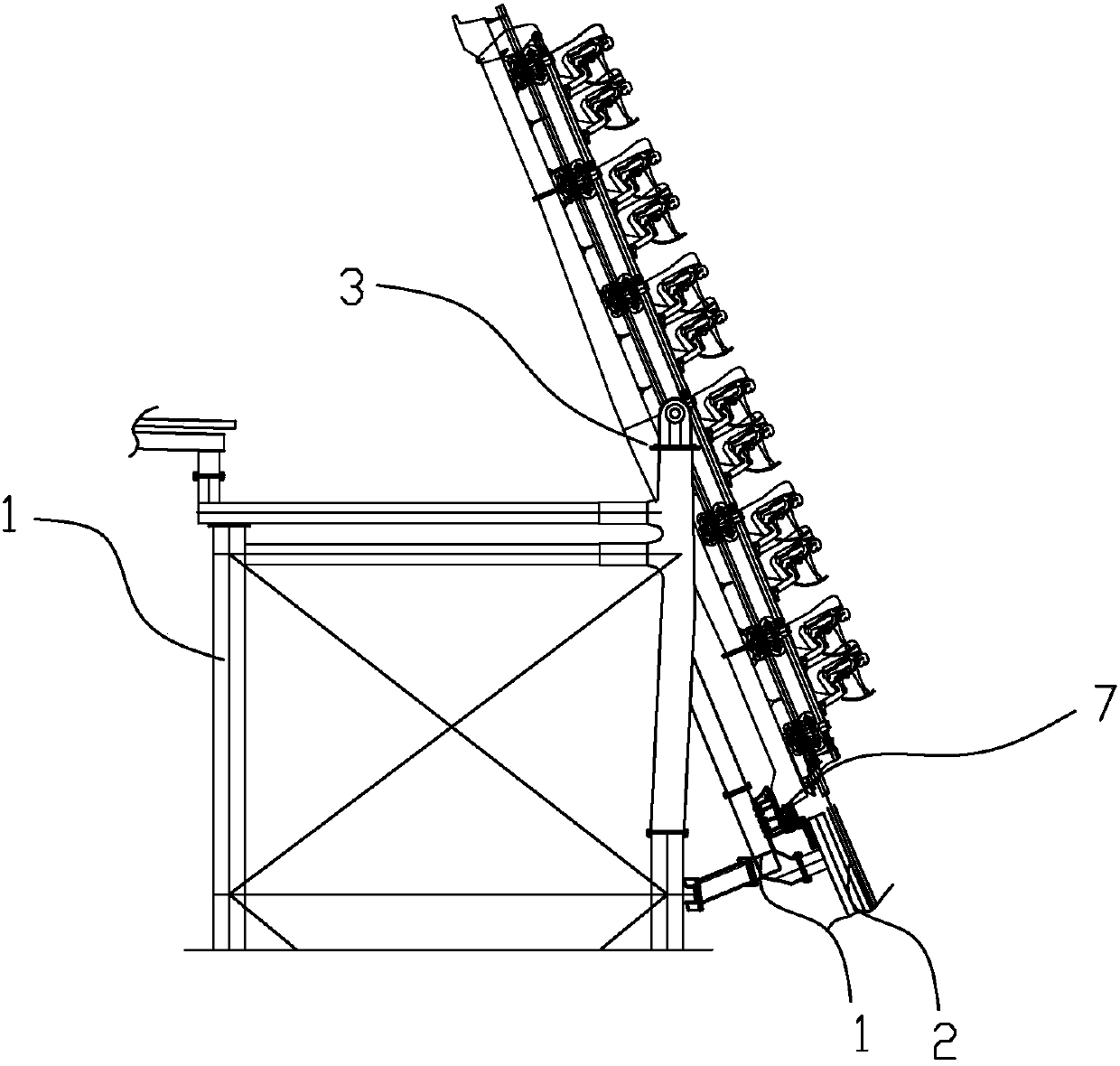 A rail guiding locking mechanism