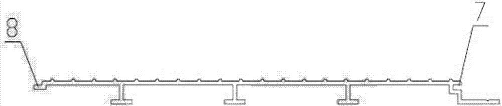 All-aluminum van vehicle ribbed floor and manufacturing and mounting method thereof