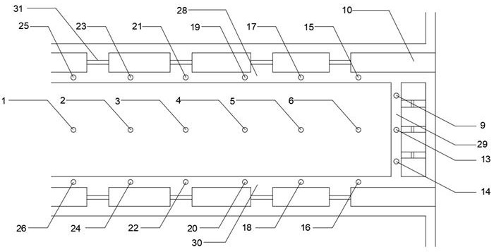 Method for ensuring safe stoping of working face under old fire area of shallow-buried close-distance coal seam group