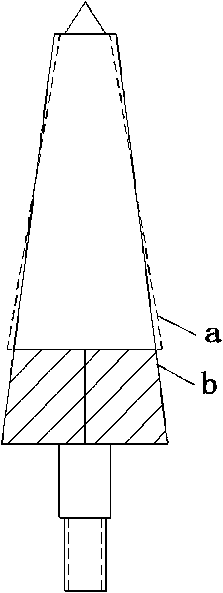 Large-scale cone double-extruder foaming screw