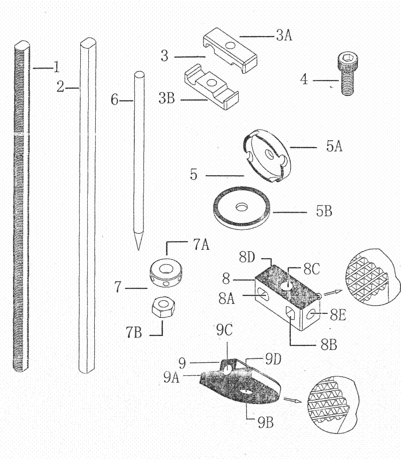 Double-track type external fixed bracket