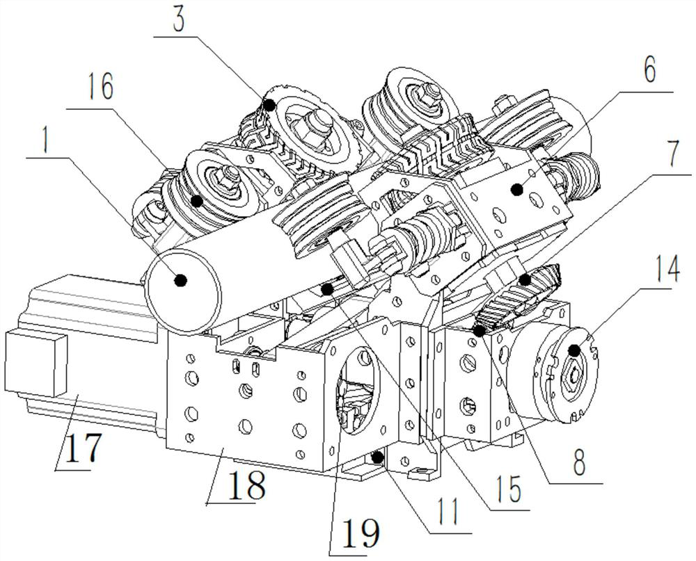 A walking mechanism of a circular tube track robot and a circular tube track robot