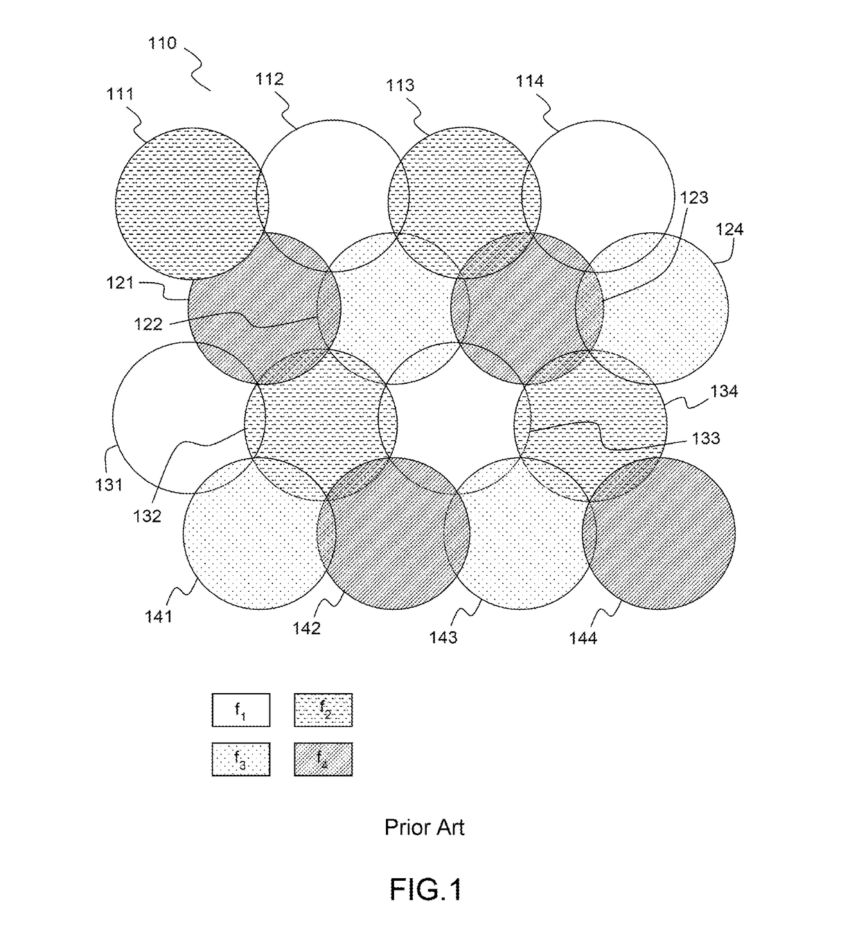 Method of satellite communication with flexible capacity distribution based on beam hopping and on a fractional reuse scheme