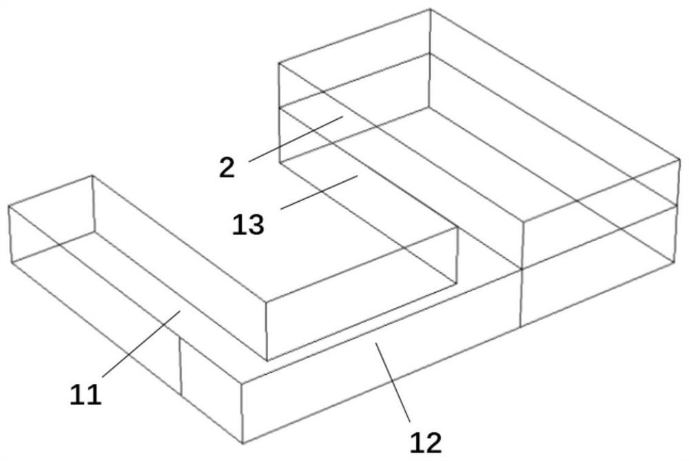 Inclined U-shaped chiral structure and preparation method thereof