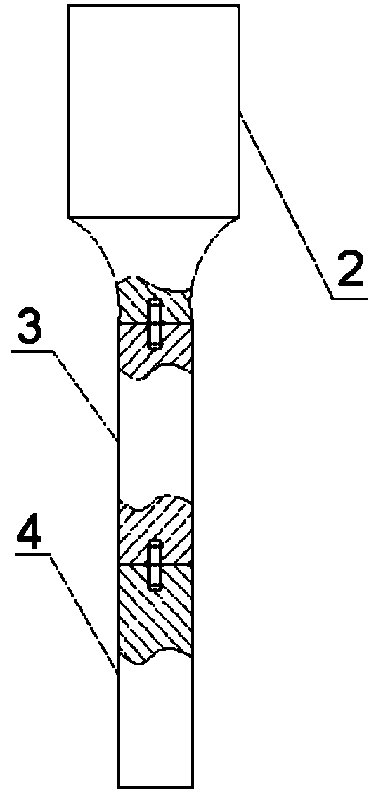 Power ultrasonic device for treating high-temperature metal melt under vacuum state and method thereof