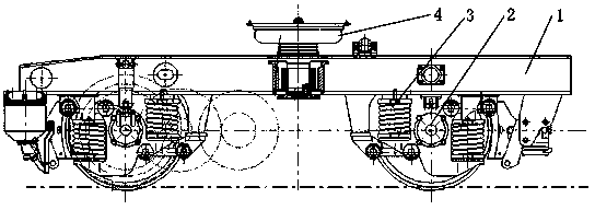 Gear bogie suitable for steep-slope rail transit transportation