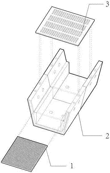 Rainwater channel with rain and dirt flow dividing function and construction method thereof