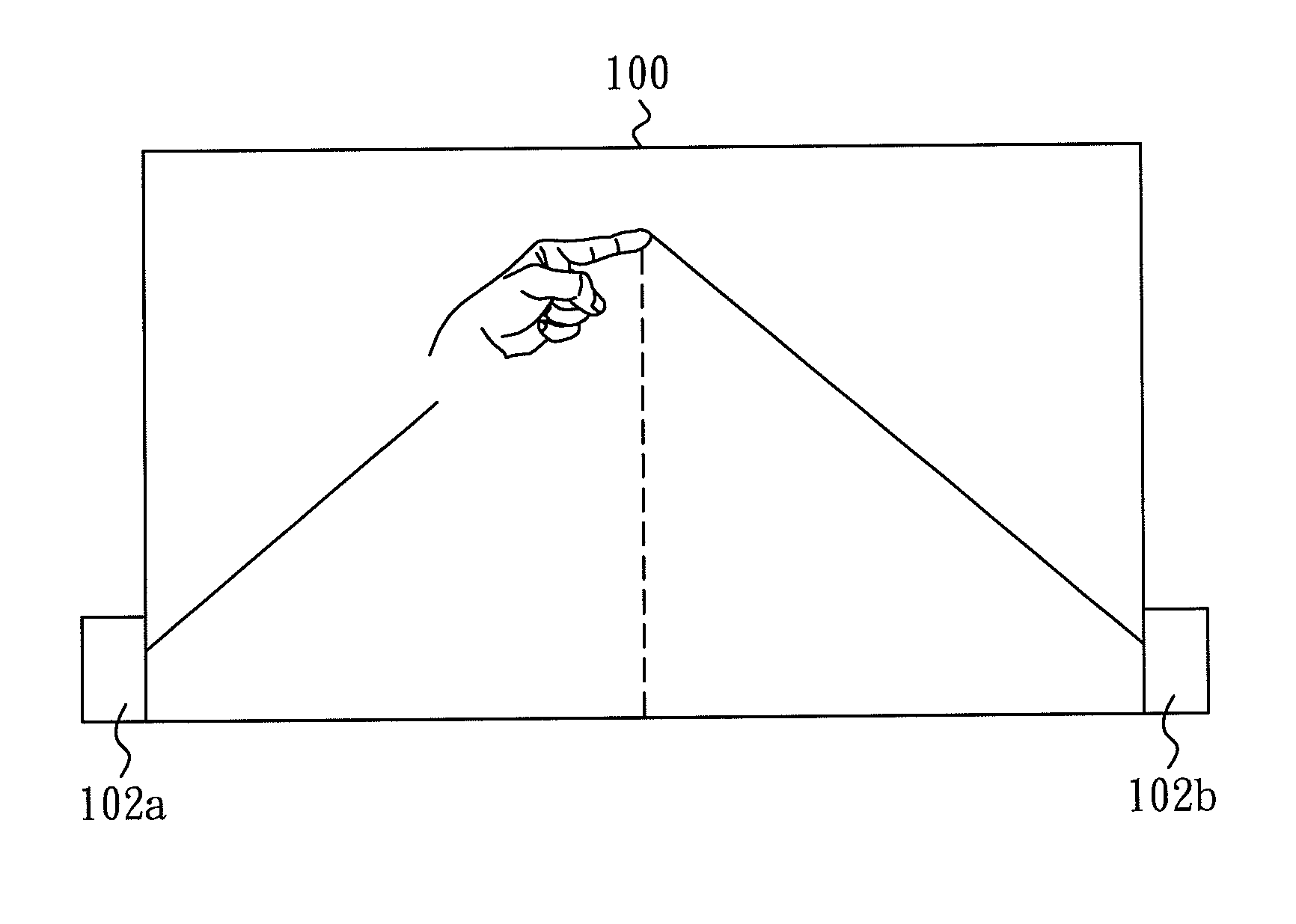 Scanning method for determining a touch position of a touch input apparatus