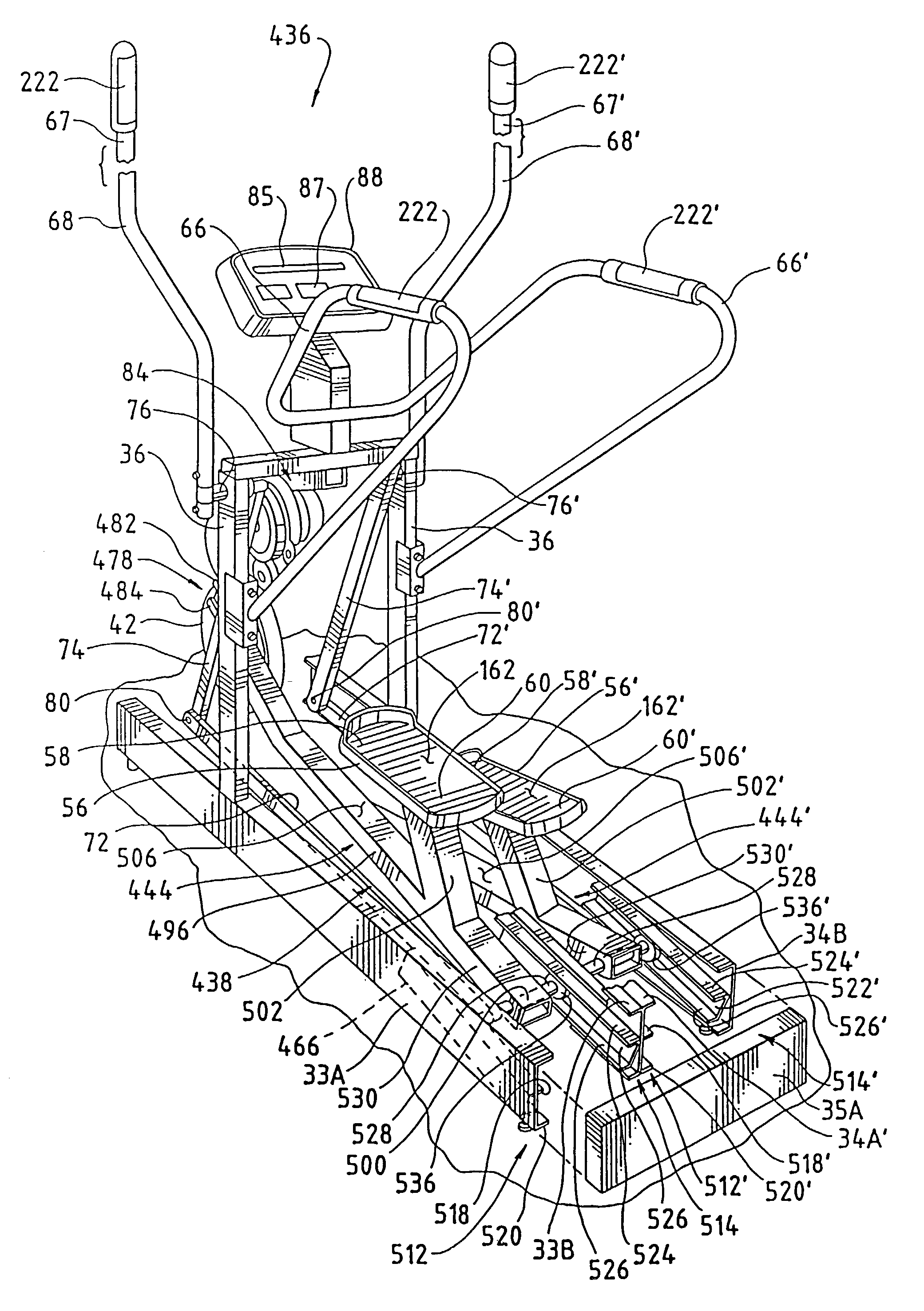 Cross training exercise apparatus