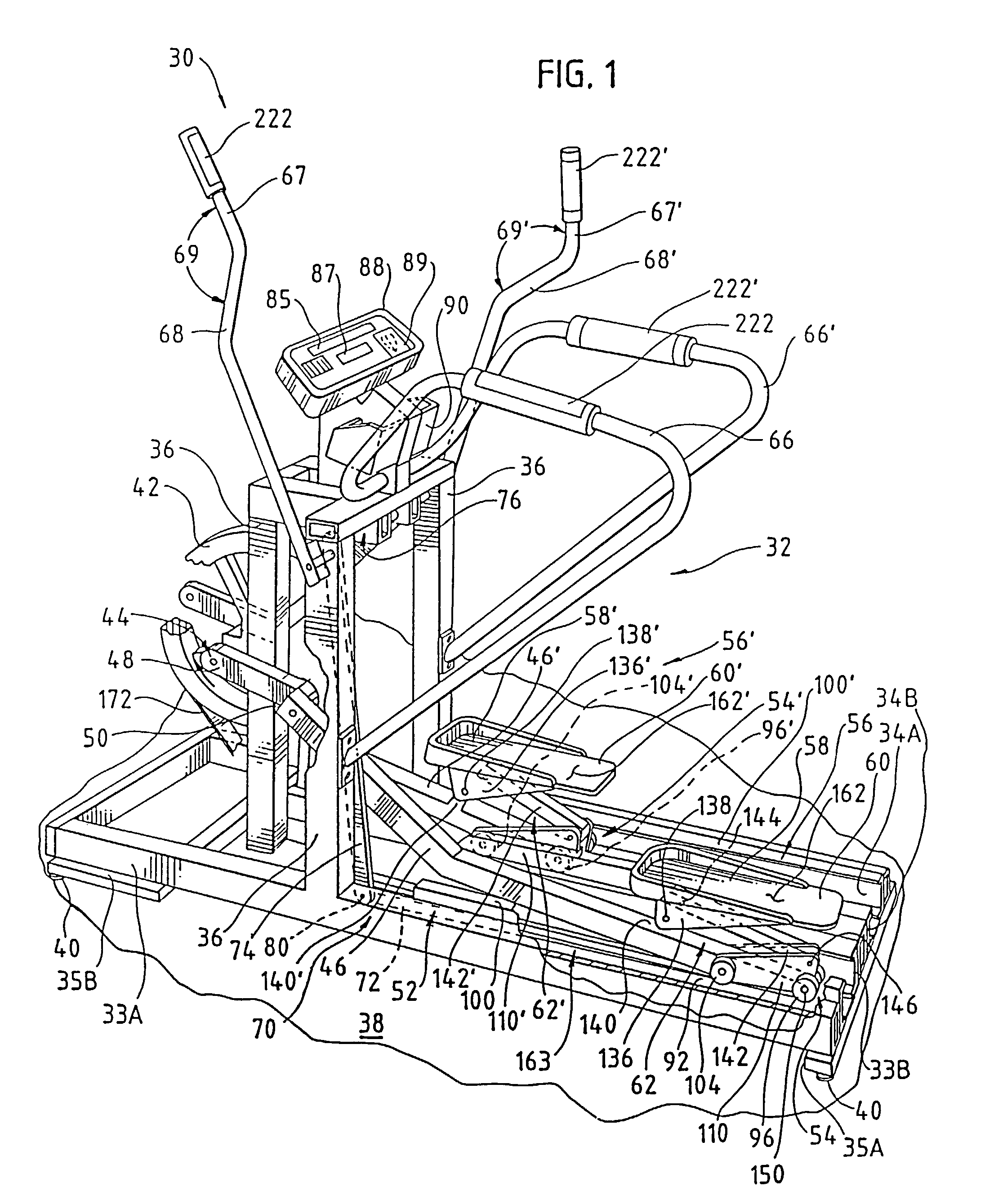 Cross training exercise apparatus