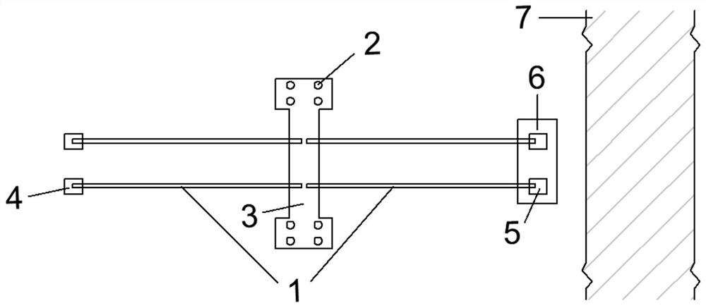 A method for unloading a convenient beam when passing under a high-speed railway road-bridge transition section