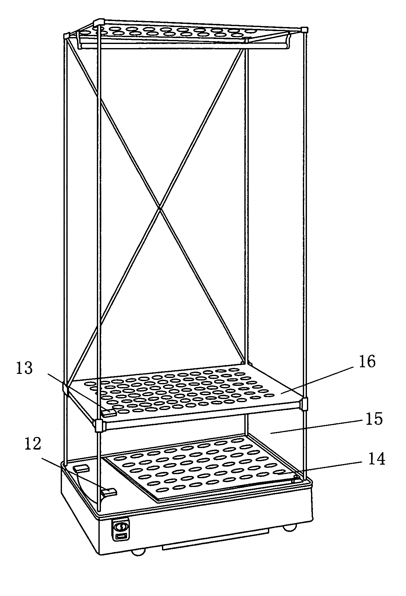 Shed type clothes dryer with safety plate