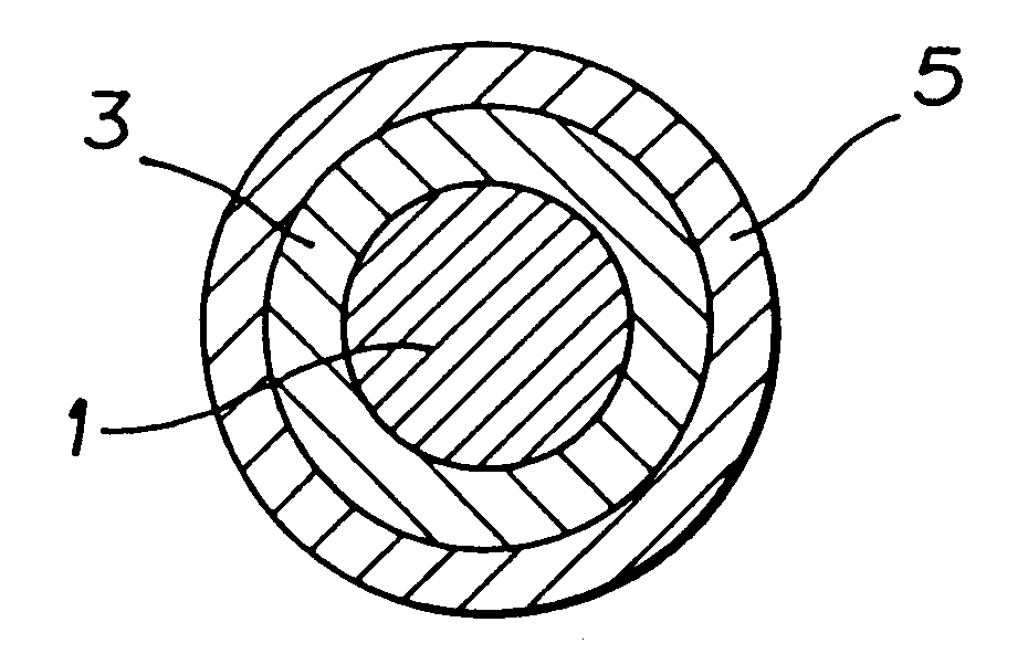 Composite type magnetic head using composite metallic wire