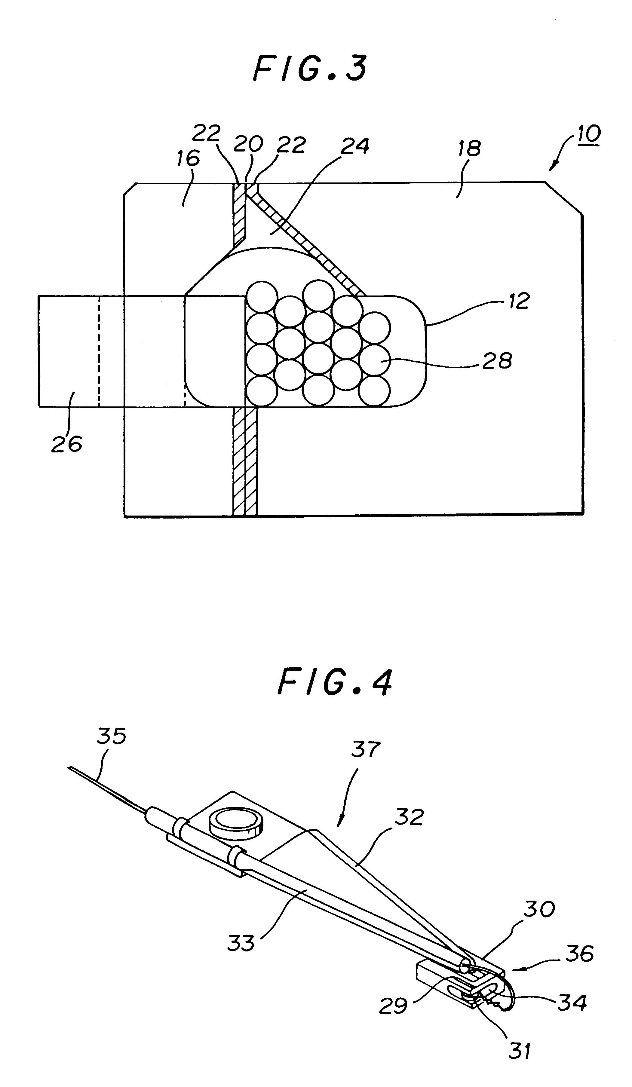 Composite type magnetic head using composite metallic wire