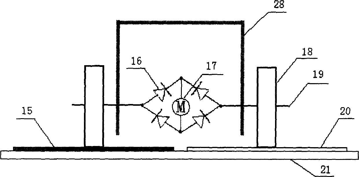 Plane or curved surface or step power supplying method and device for vehicle and robot