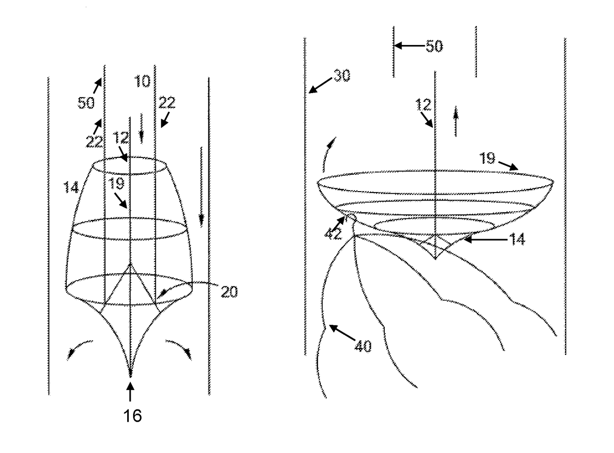 Umbrella inferior vena cava filter retrieval device