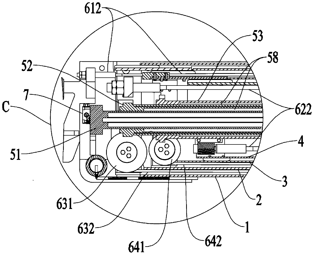 Synchronous telescopic mechanism of truck-mounted crane