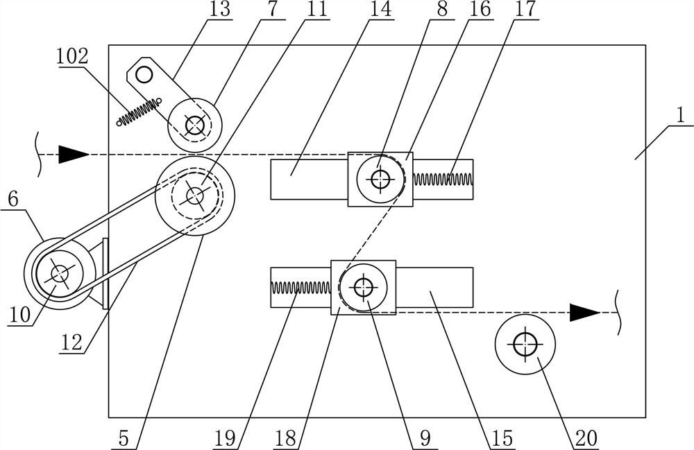 A melt-blown cloth conveying and processing device