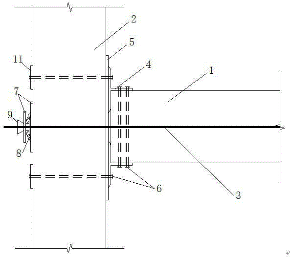 Heavy type wood frame self-resetting node