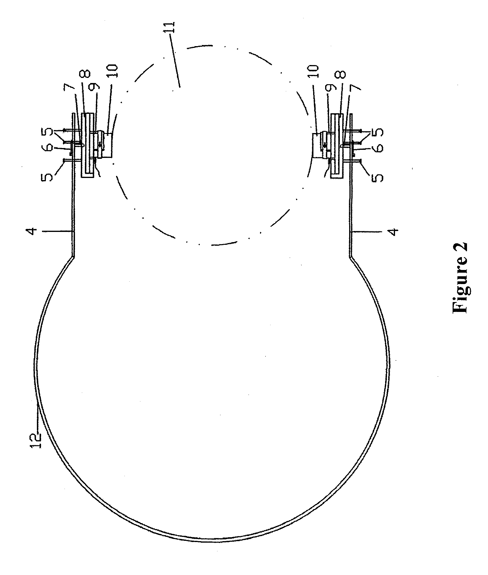 Universal acoustic emission test sensor fixing device