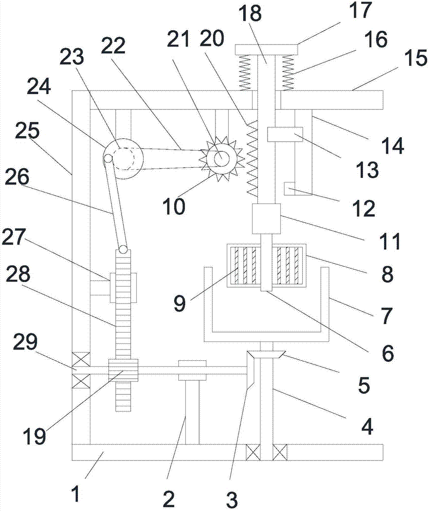 Rapid agitation device for concrete