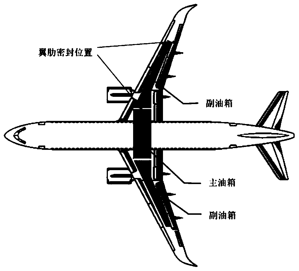 Method for sealing composite wing wall panel and metal wing rib based on co-bonding process