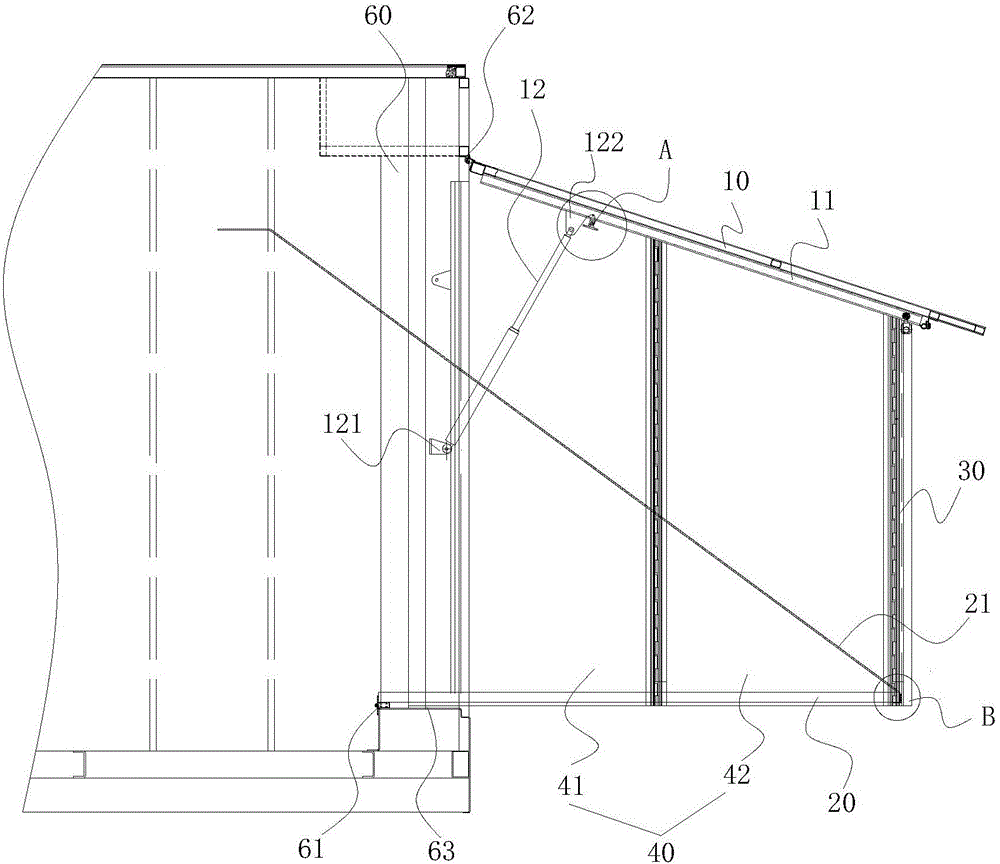 Foldable type expandable space structure of motor home