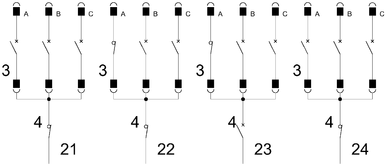 Transfer type grounding arc suppression device