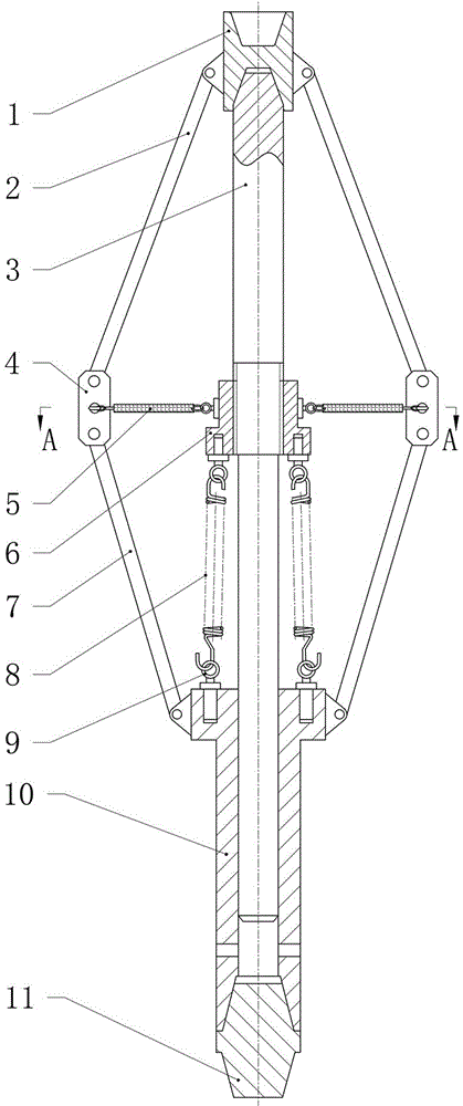 Steel wire rope pushing device for drilling tool fishing