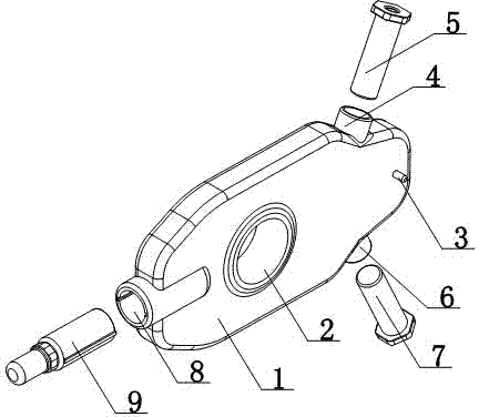 Flat pesticide injector head