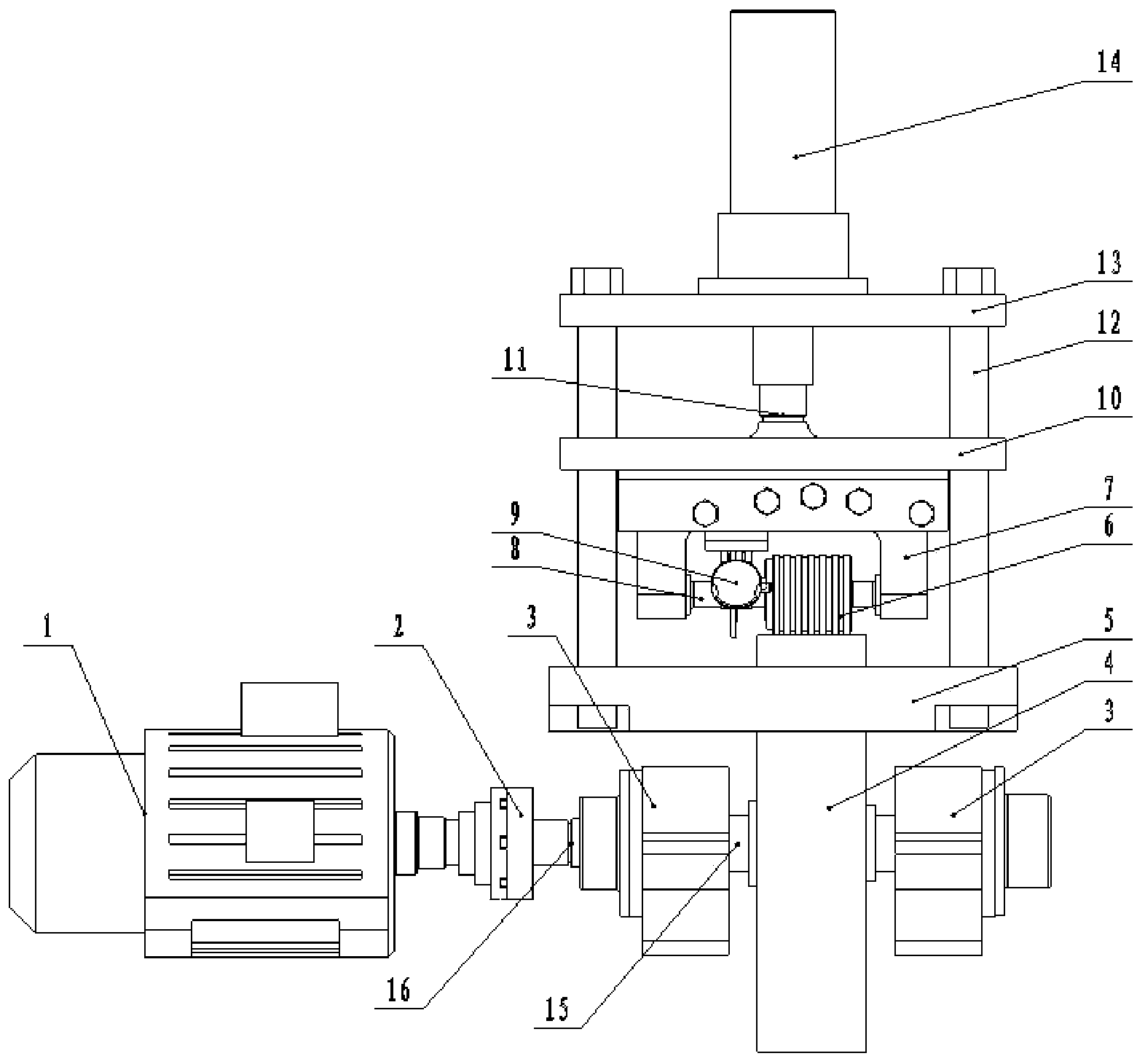 Dynamic load simulation test method of airplane wheel bearing