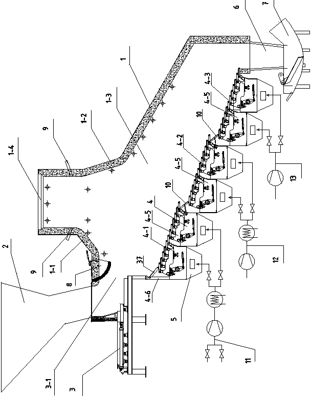 Unit modular large household refuse incineration furnace